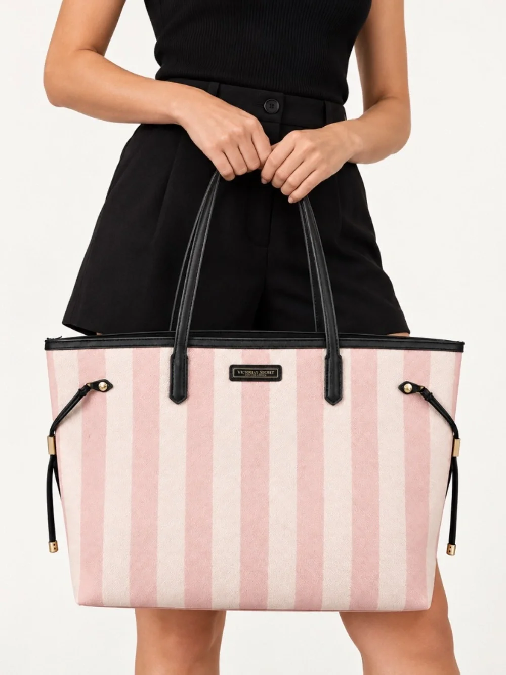 Victoria’s Secret Pink Striped Tote Bag